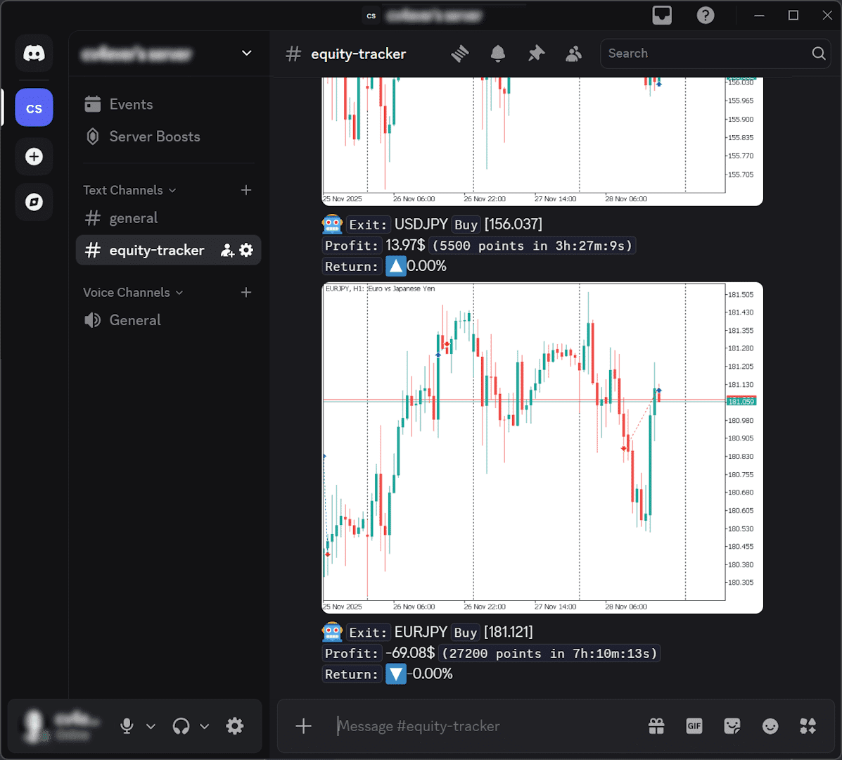 Order exit example on Discord