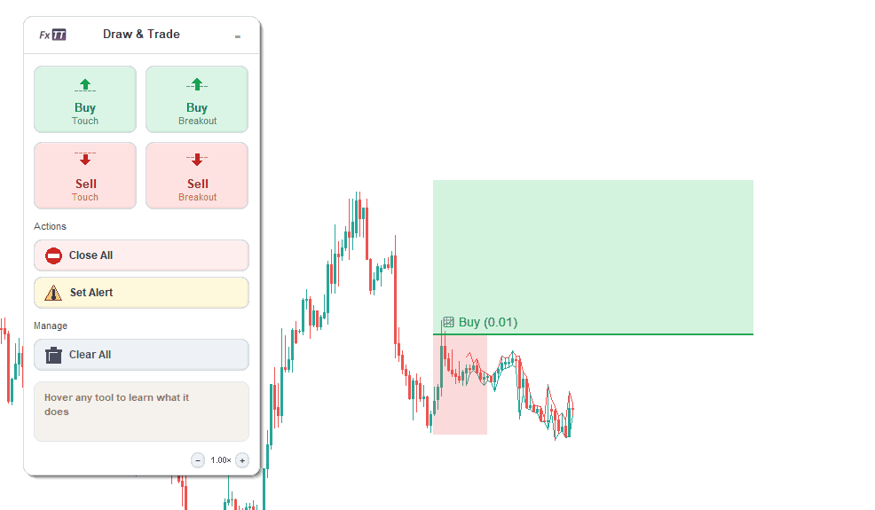 TrendlinePRO — Trailing stop example